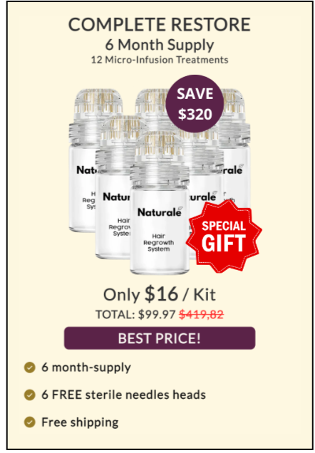 SPECIAL OFFER: 6 SERUM BOTTLES + 6 FREE GOLD MICRONEEDLES